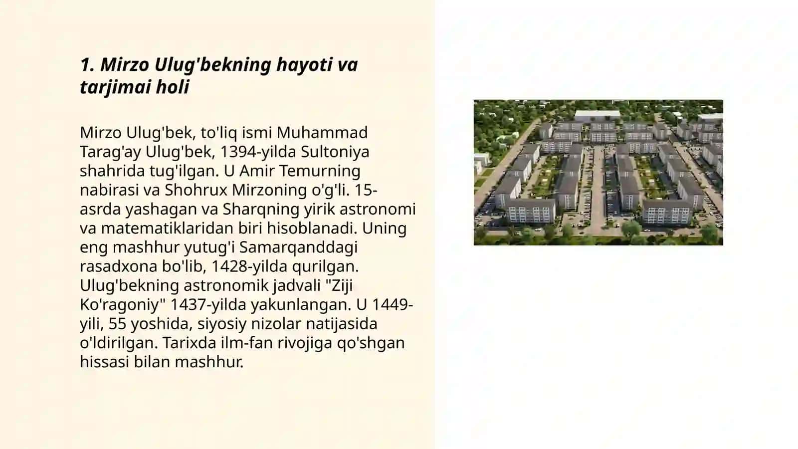 Mirzo Ulug'bekning ilmiy yutuqlari 3
