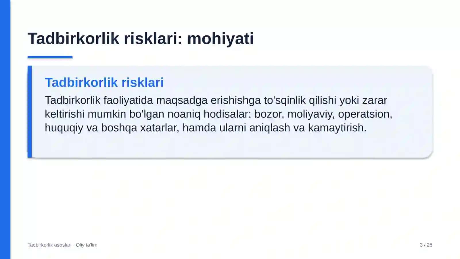 tosh shag'al karyerlarida tadbirkorlik risklari 6313 3