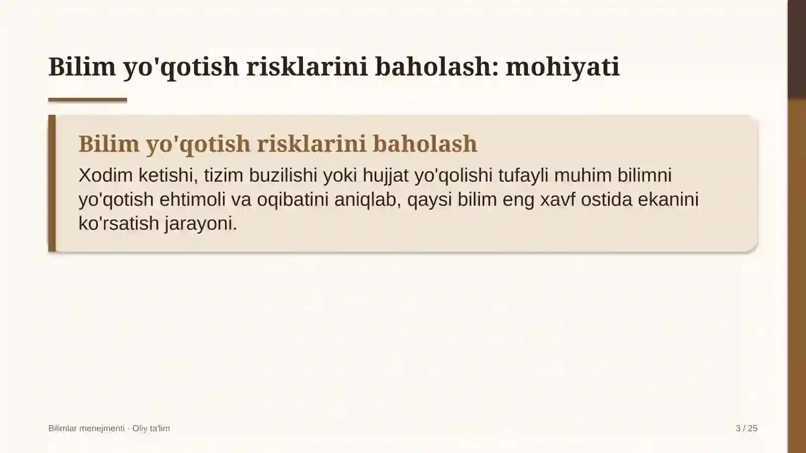 G'allachilikda bilim yo'qotish risklarini baholash 3
