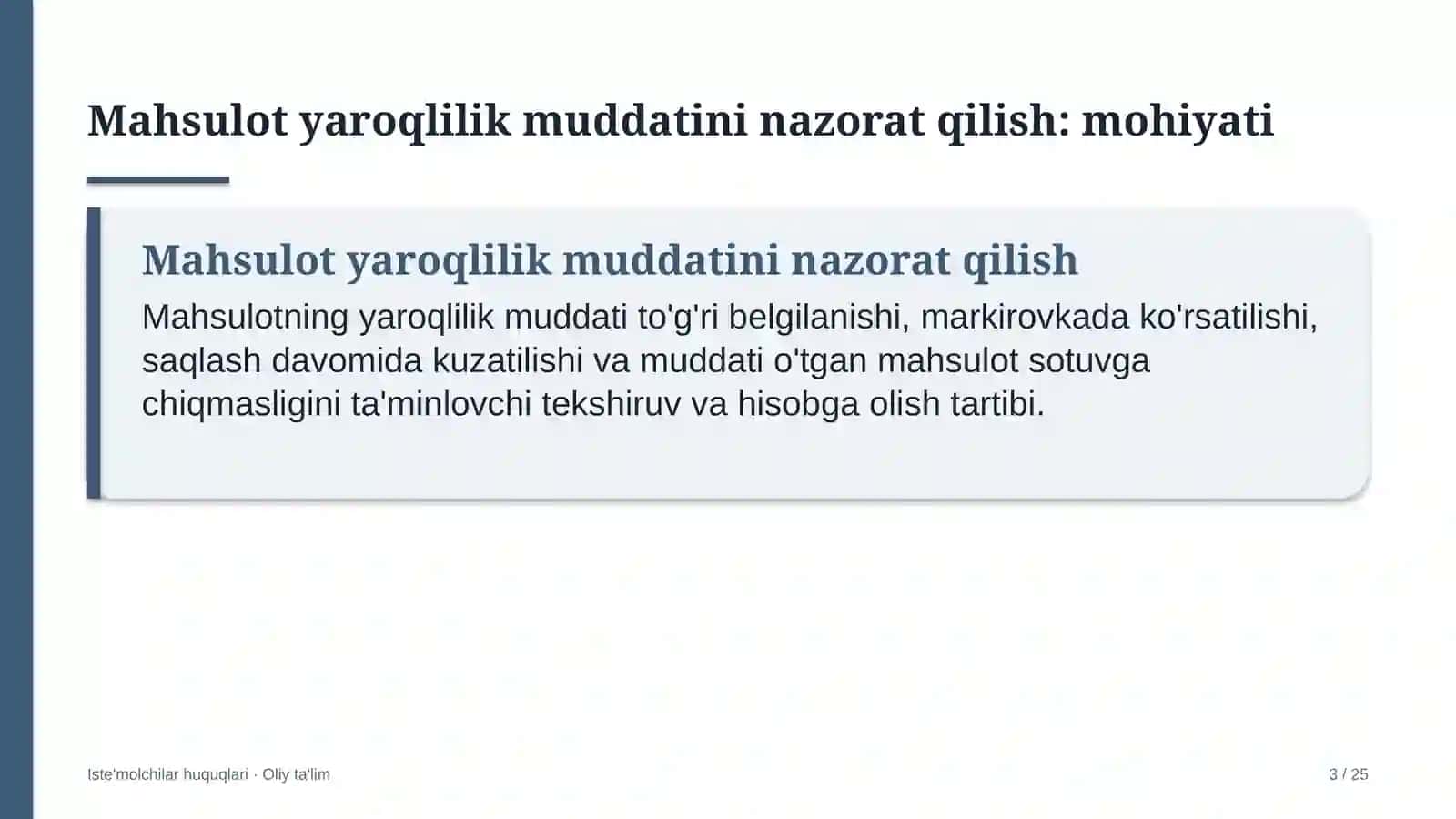 etnoturizmda mahsulotning yaroqlilik muddatini nazorat qilish 3373 3