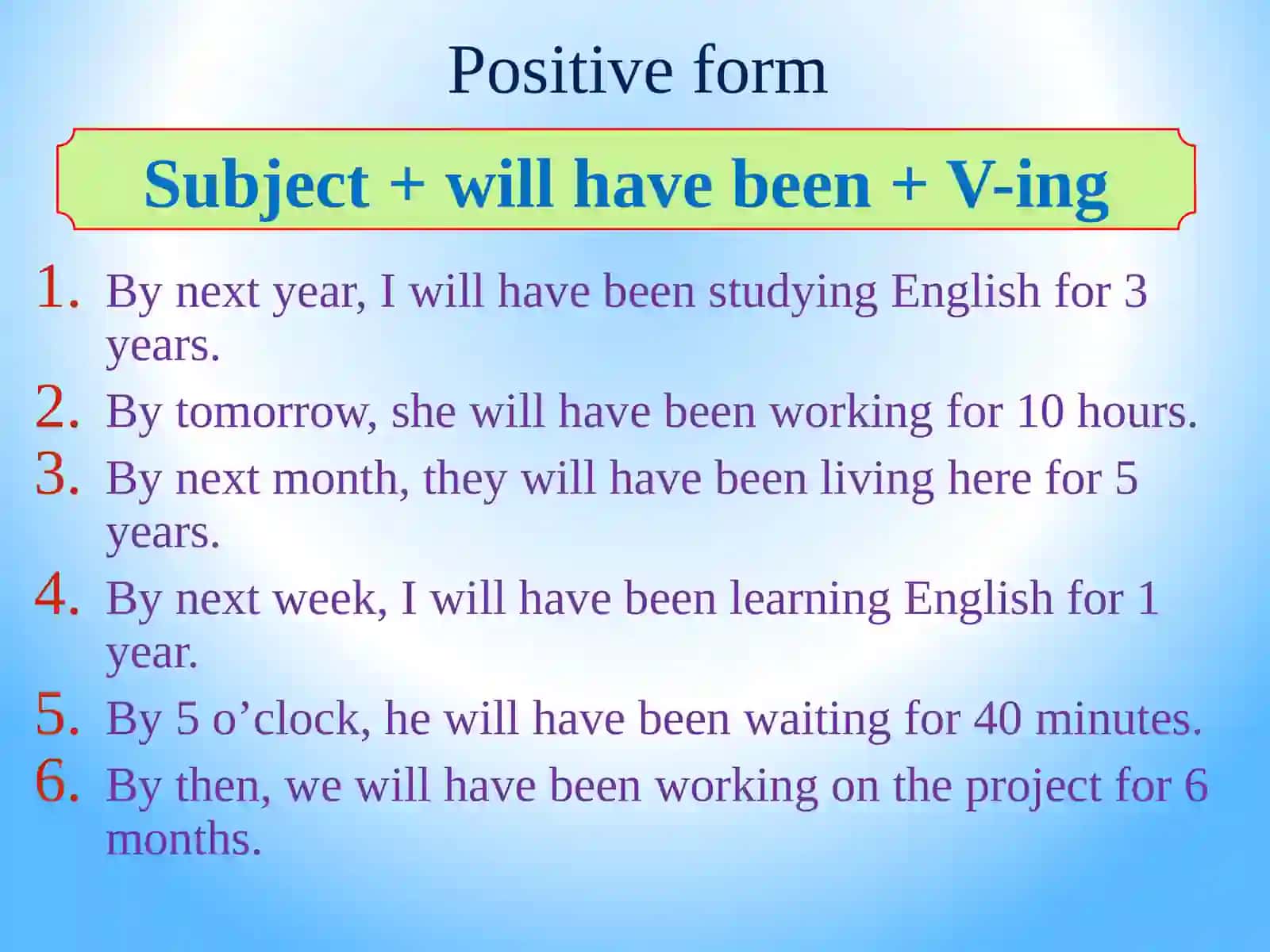 Future Perfect Continuous 3