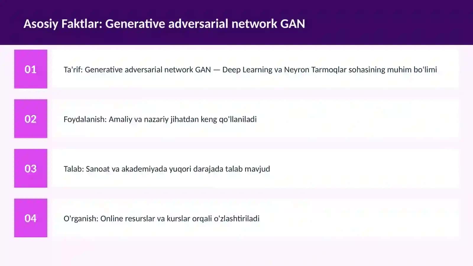 Generative adversarial network GAN 3
