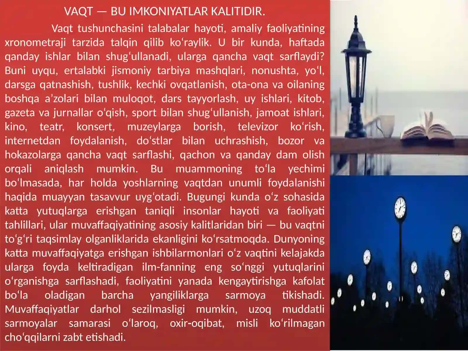 VAQTDAN UNUMLI FOYDALANISHNING SAMARALI USULLARI 3