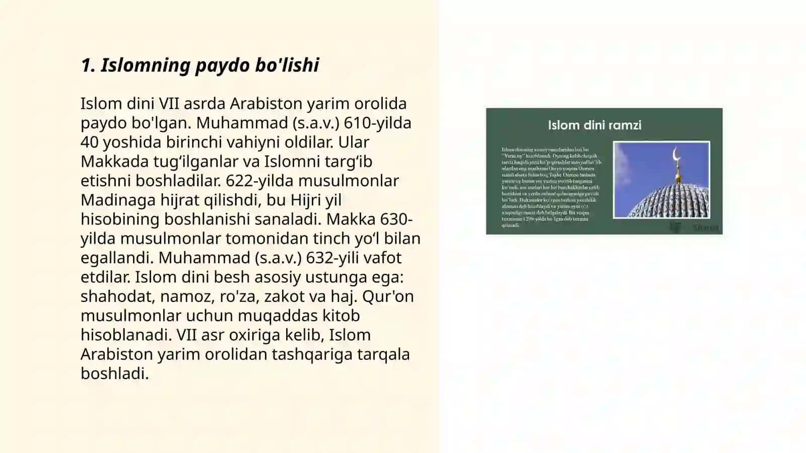 Islom dini tarixi va ta'limoti 3