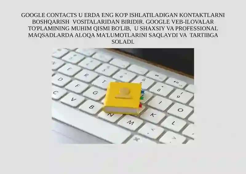 Google Contacts va uning imkoniyatlari 3