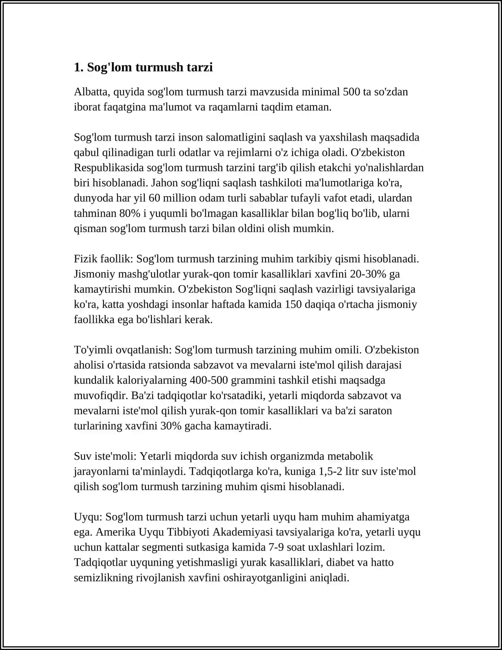 Sog'lom turmush tarzi 3
