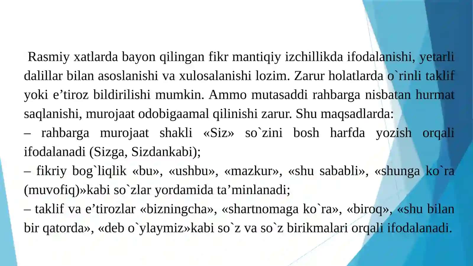Sohaviy xizmat yozishmalari 3