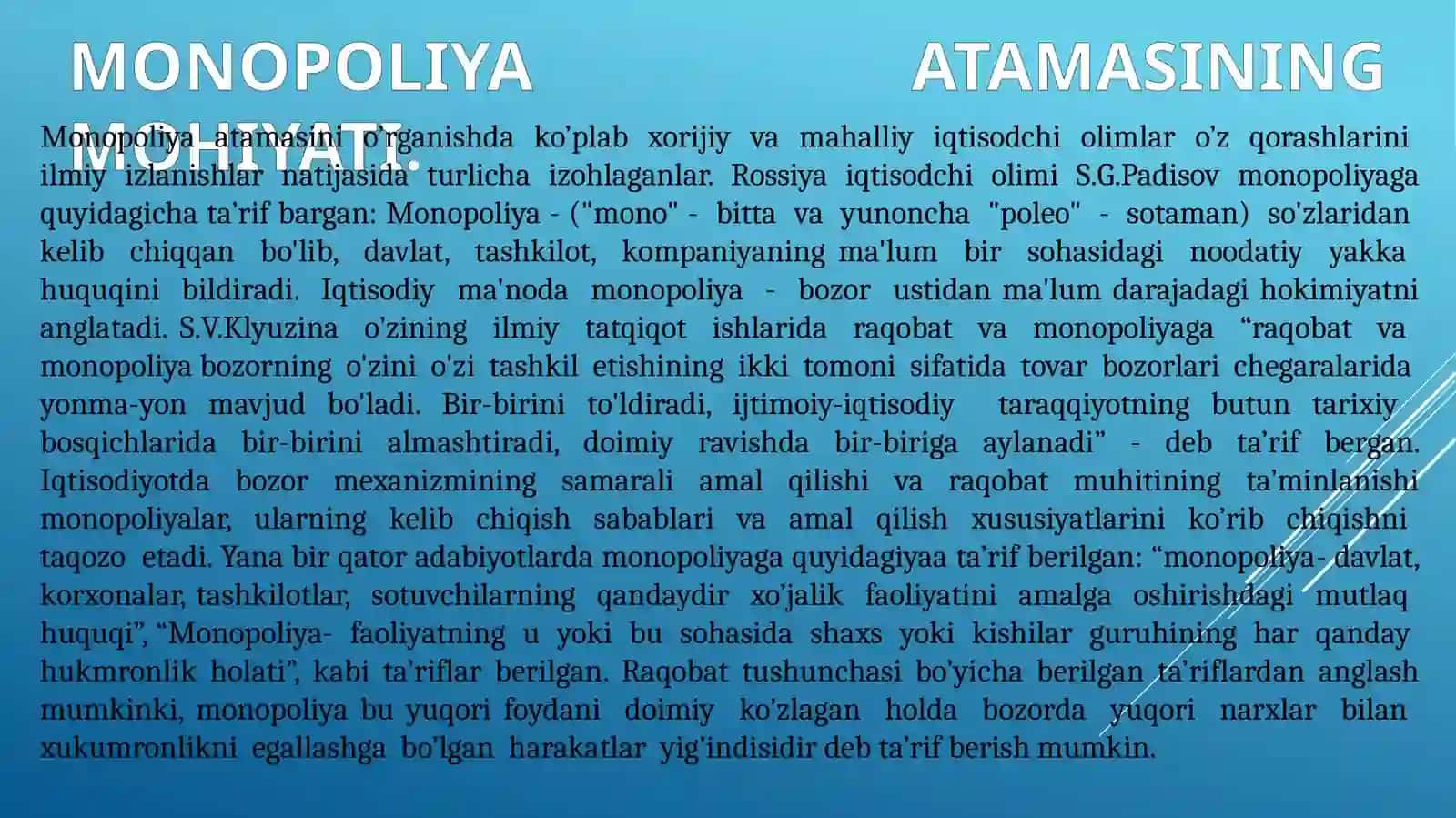 Monopoliyaning mohiyati 3