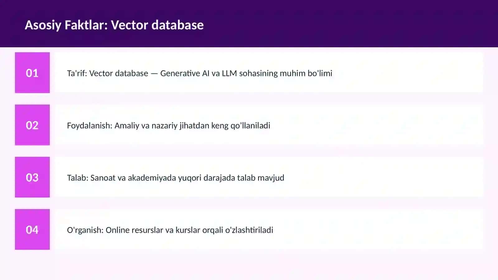 Vector database 3