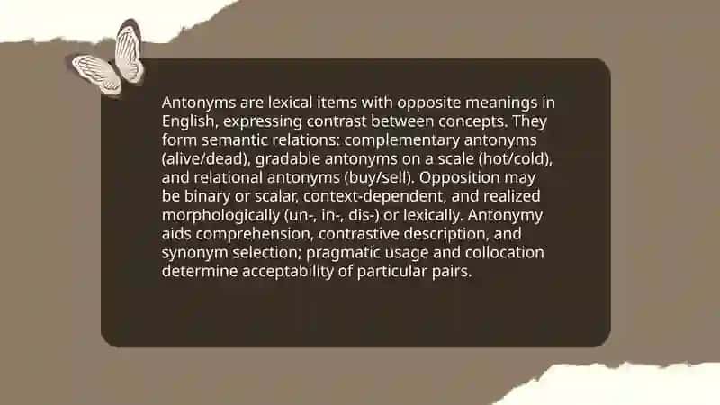 Antonyms 3