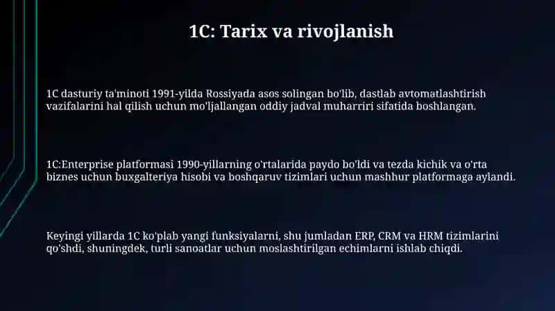 1C dasturi 3