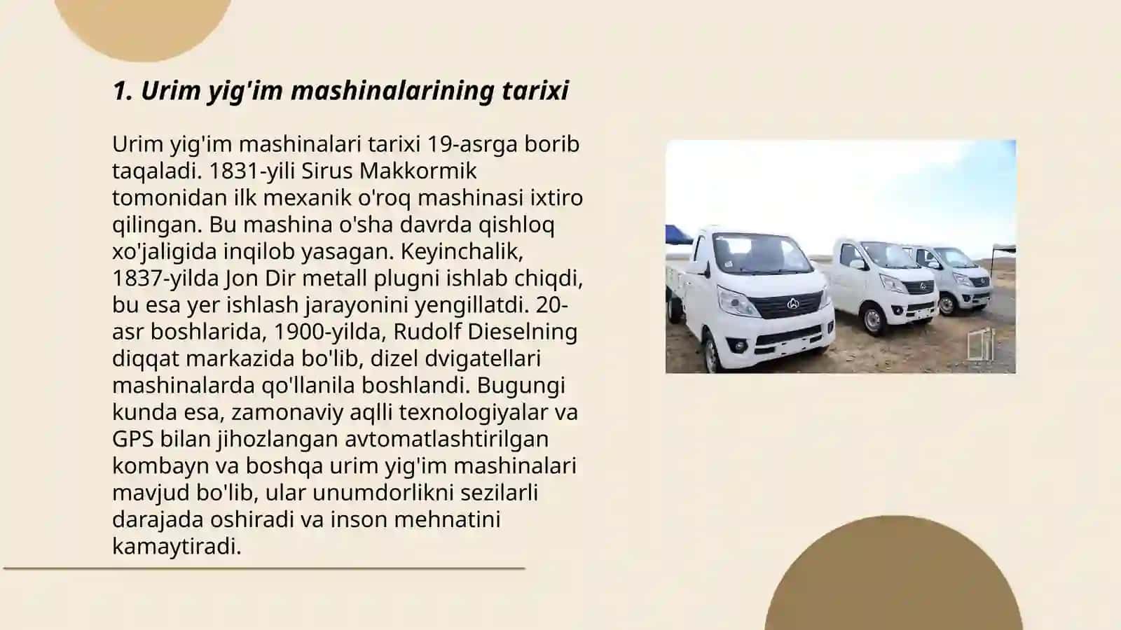 Urim yig'im mashinalari 3