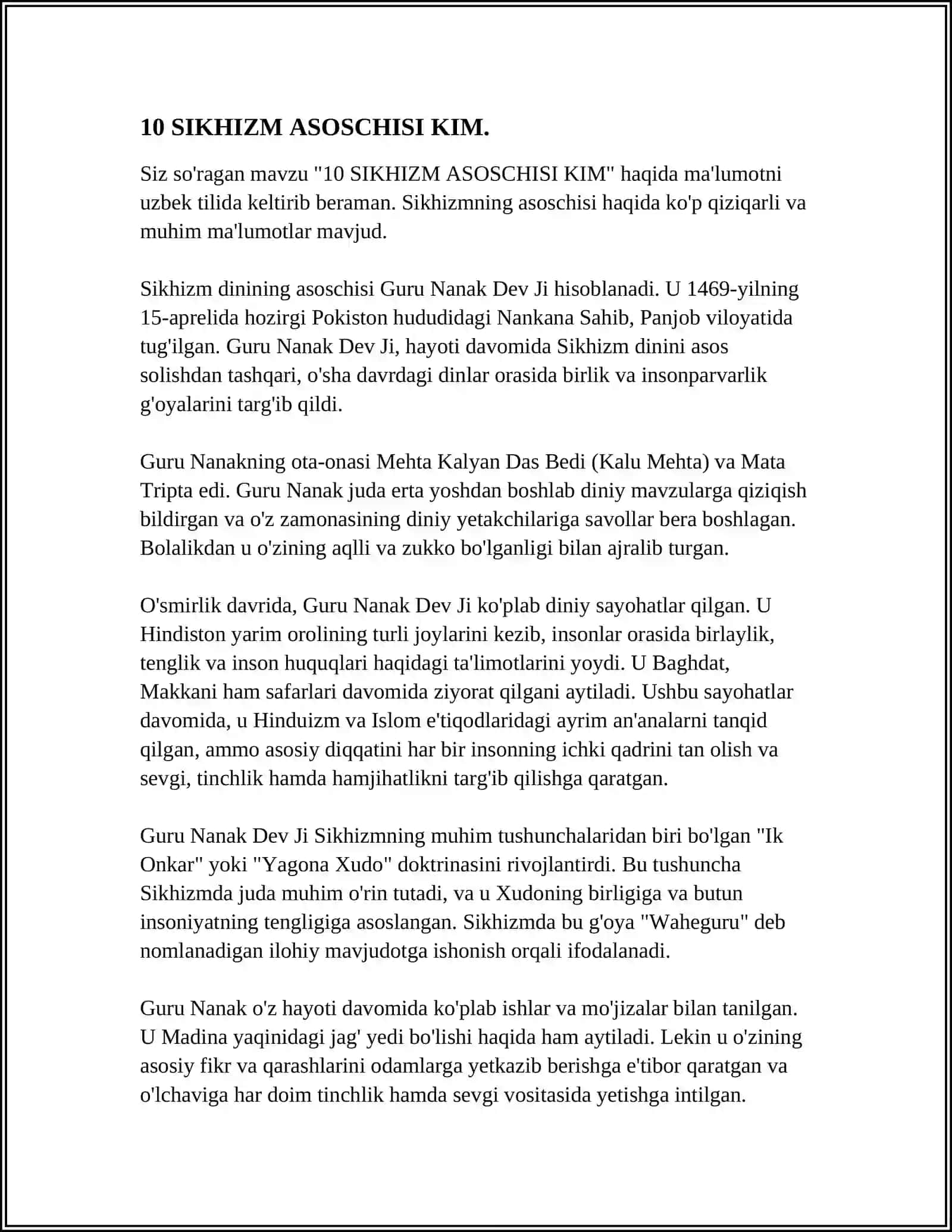 10 SIKHIZM ASOSCHISI KIM 3