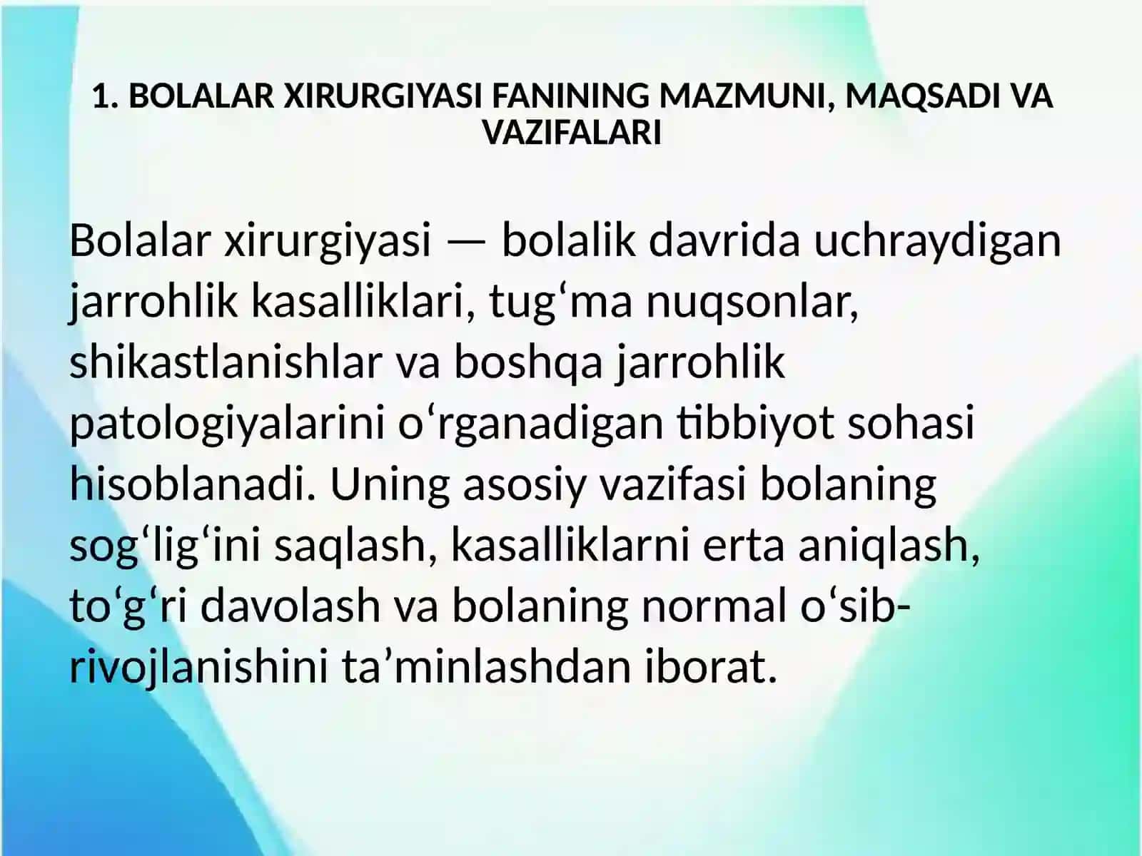 Bolalar xirurgiyasi 3