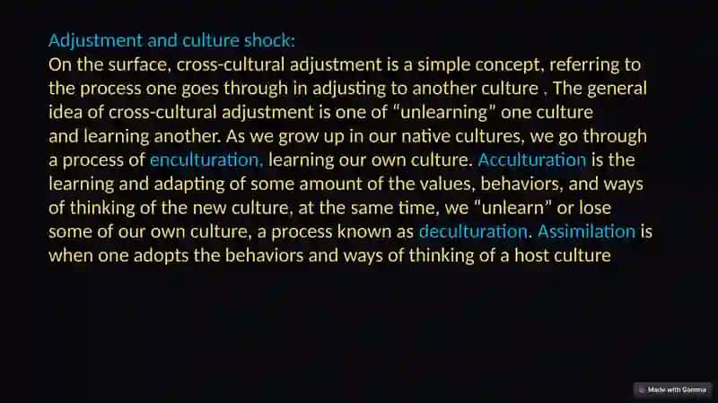 Adaptation and intercultural competence 3