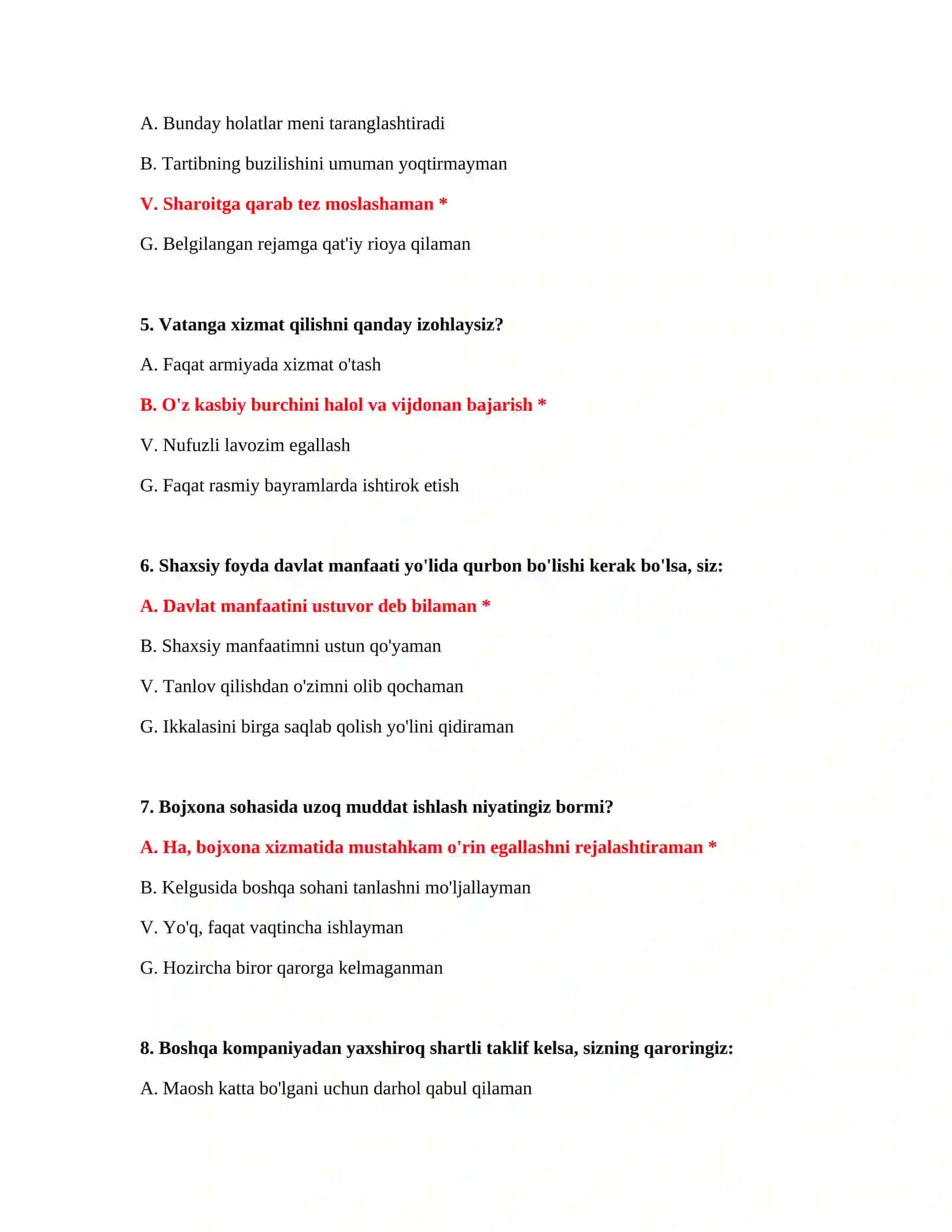 Tashqi savdo testlari 3