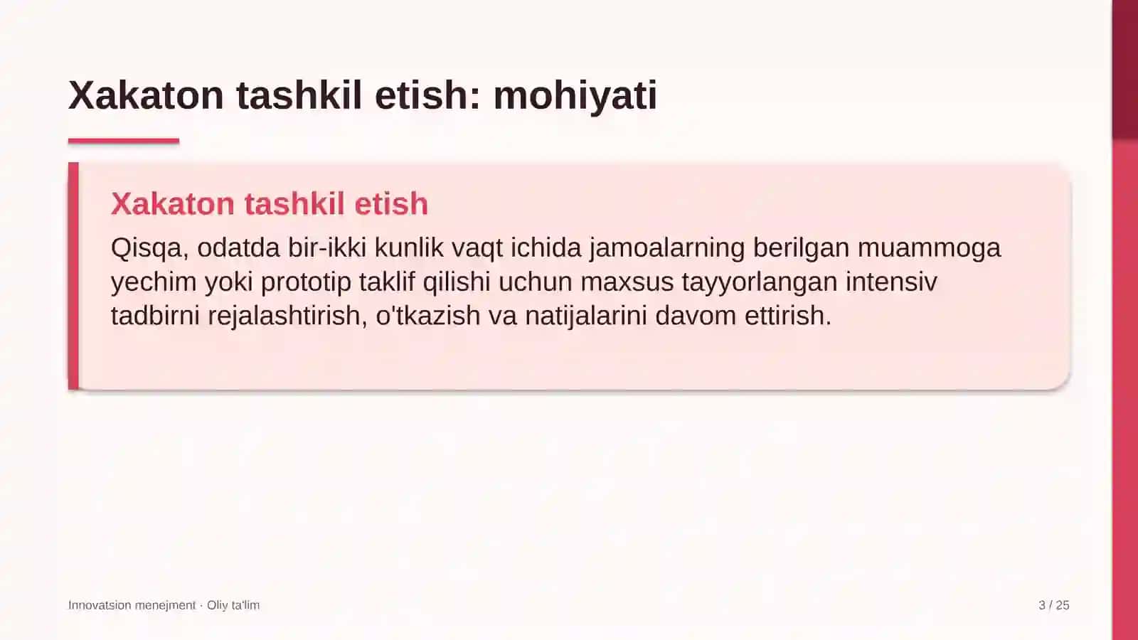 xususiy universitetlarda xakaton tashkil etish 6619 3