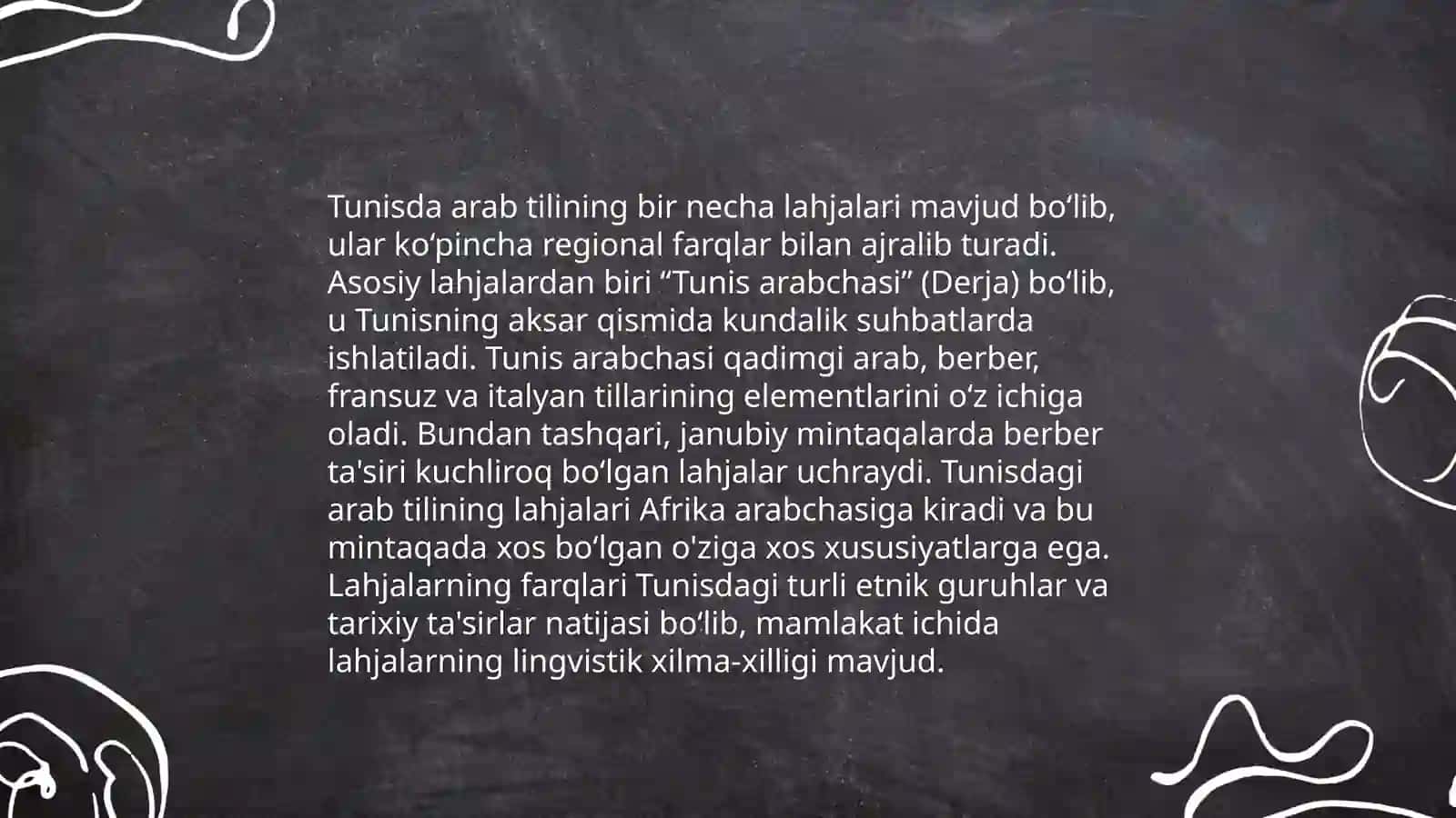 Tunisdagi arab tilining lahjalari 3