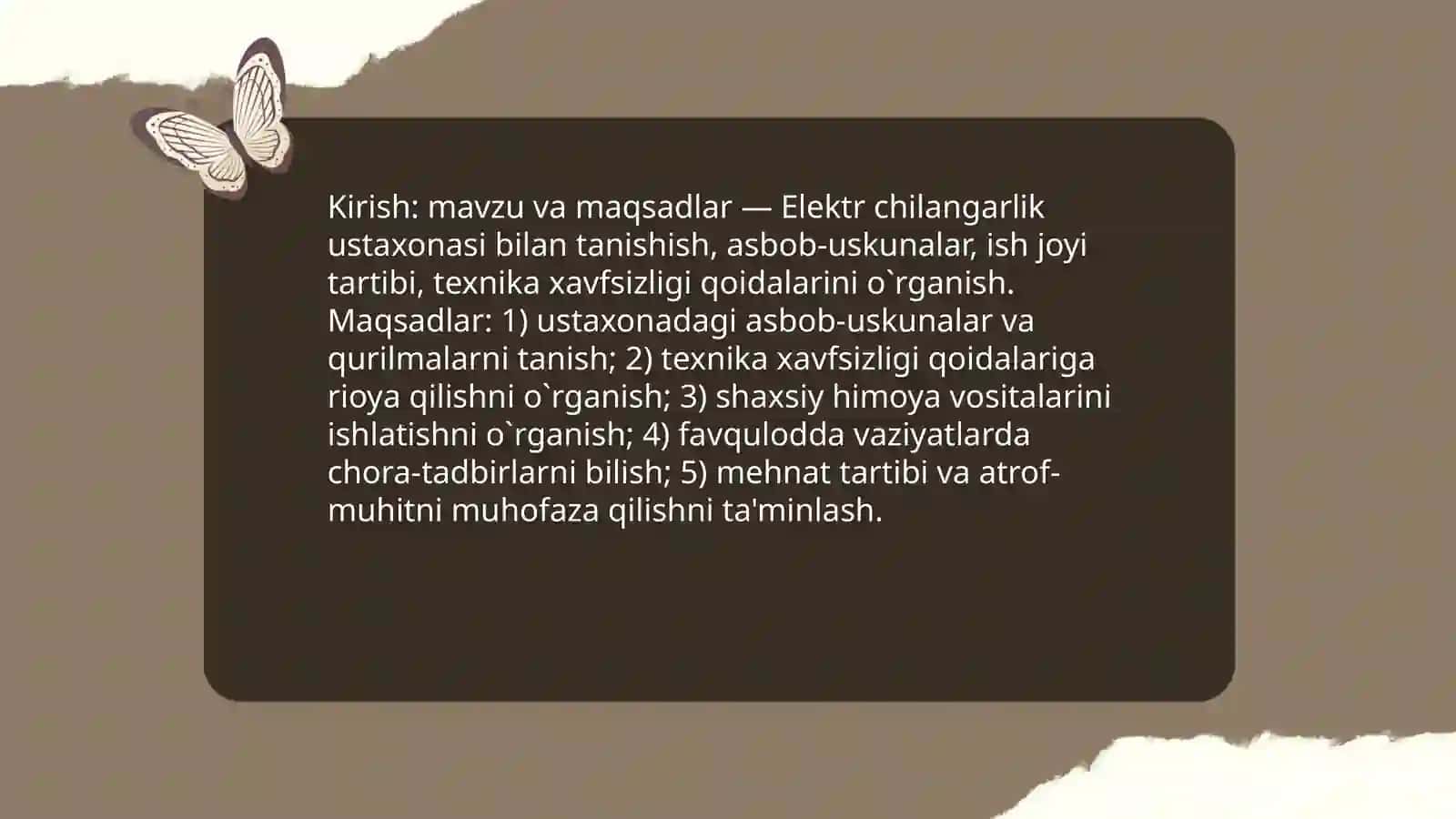 Elektr chilangarlik ustaxonasi 3