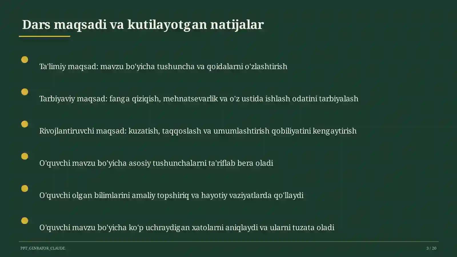 PowerPoint dasturida taqdimot yaratish (7-sinf) 3