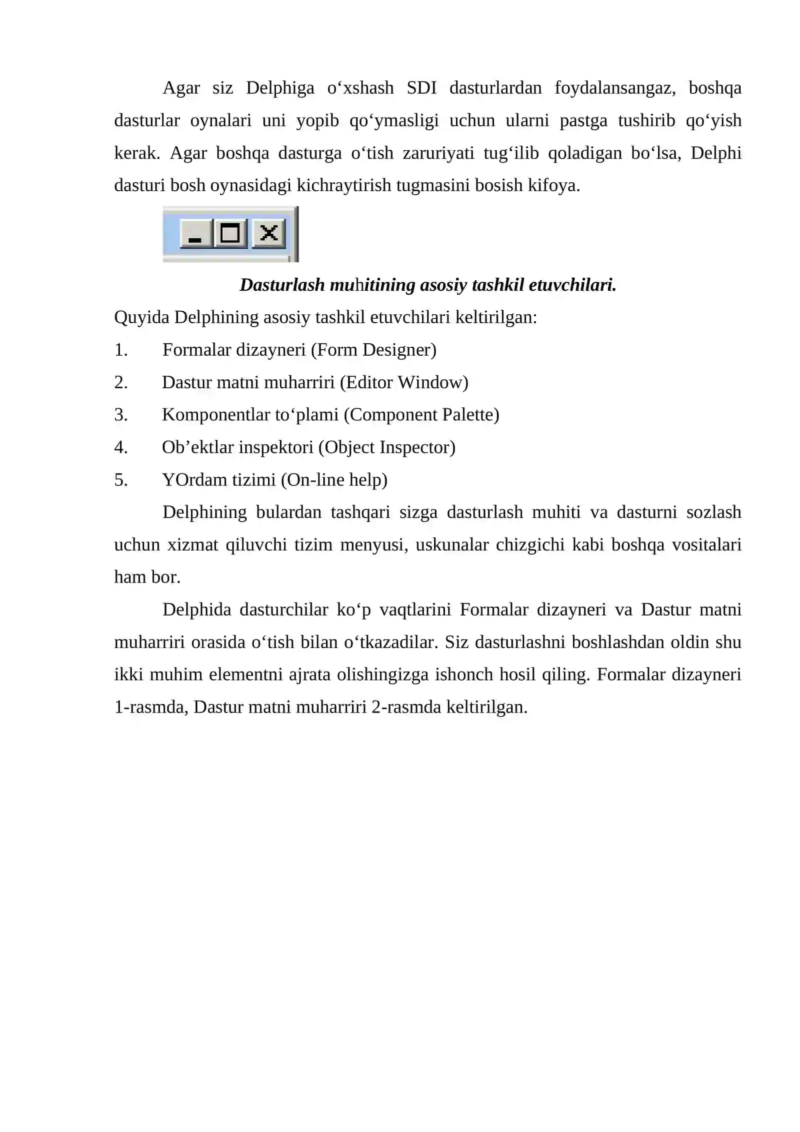DELPHI DASTURLASH TILI 3