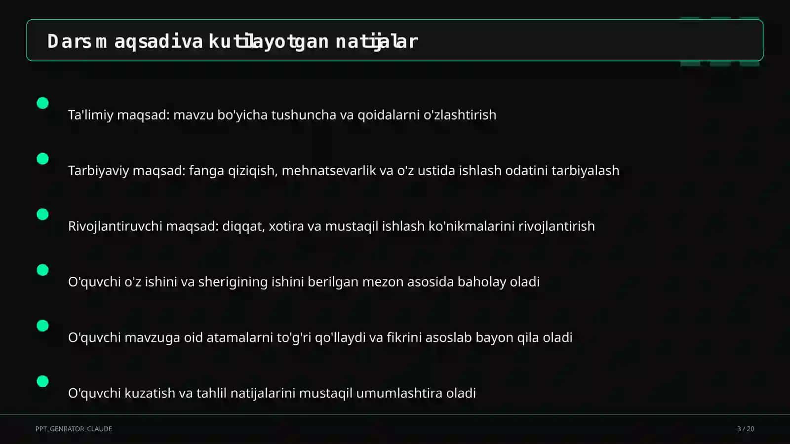 So'zning tarkibi: o'zak va qo'shimcha (3-sinf) 3