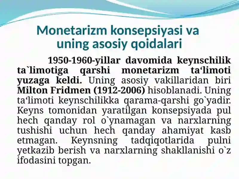 MONETARIZM 3