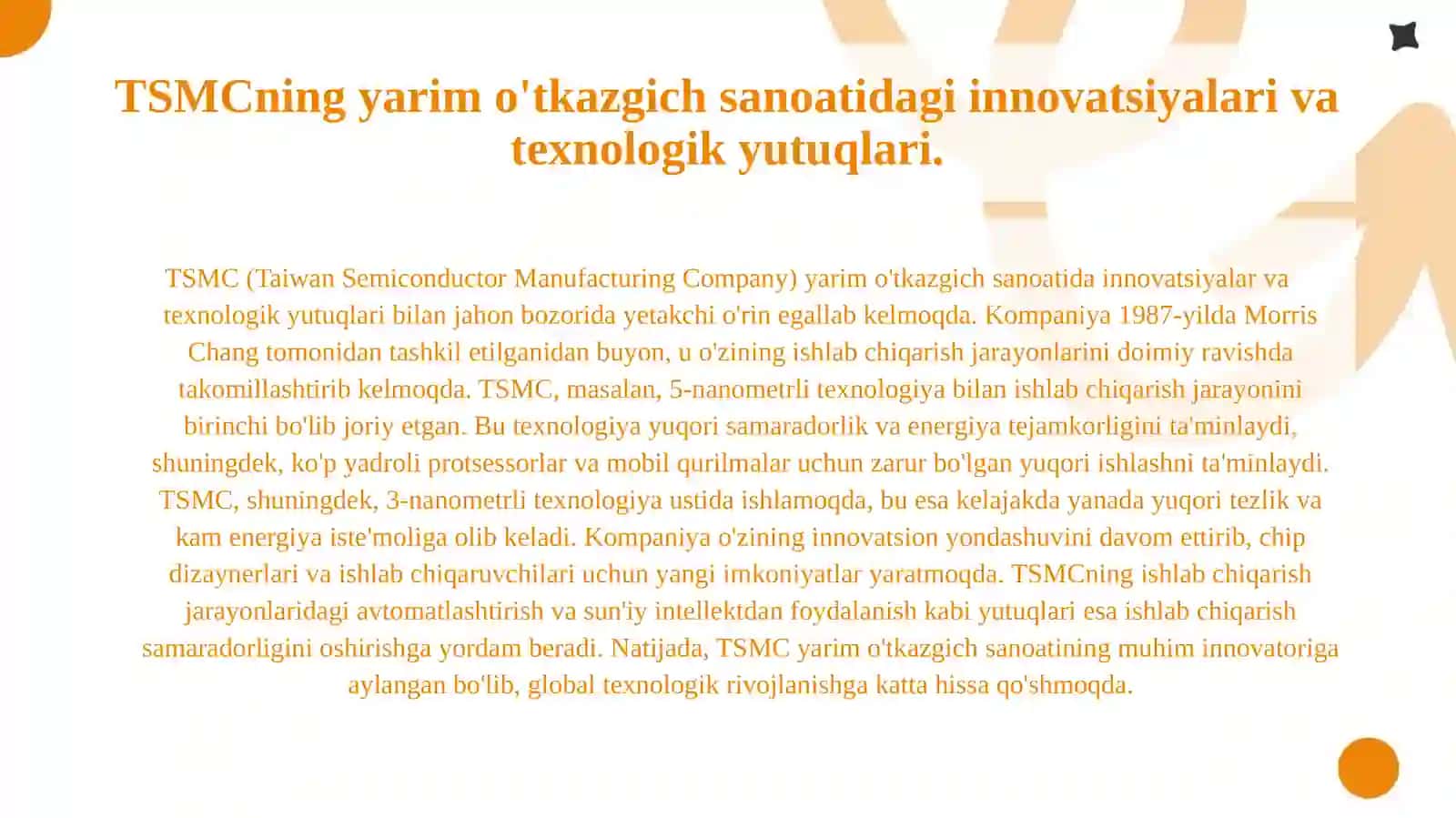 TSMC yarim o'tkazgich haqida 3