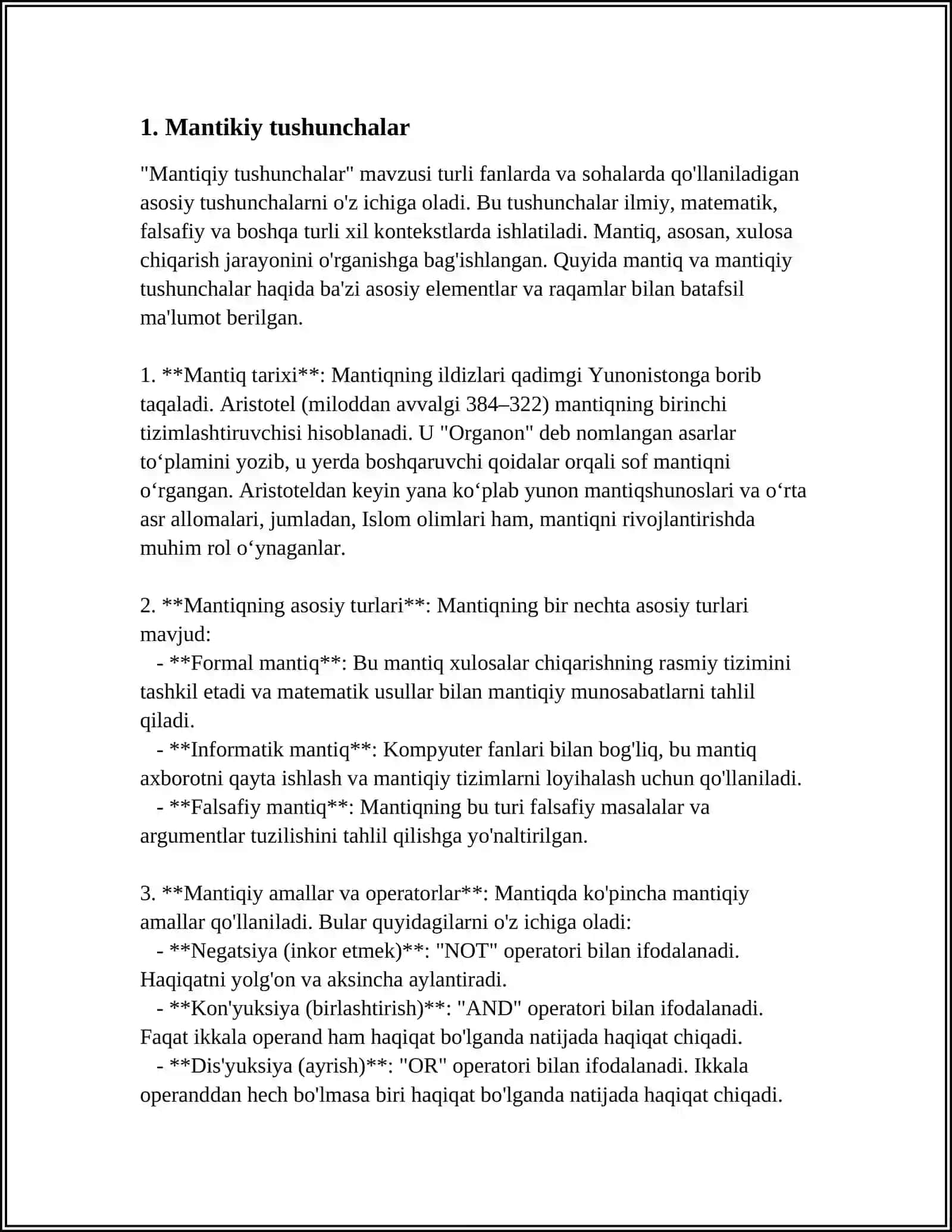 MANTIQ QONUNLARI 3