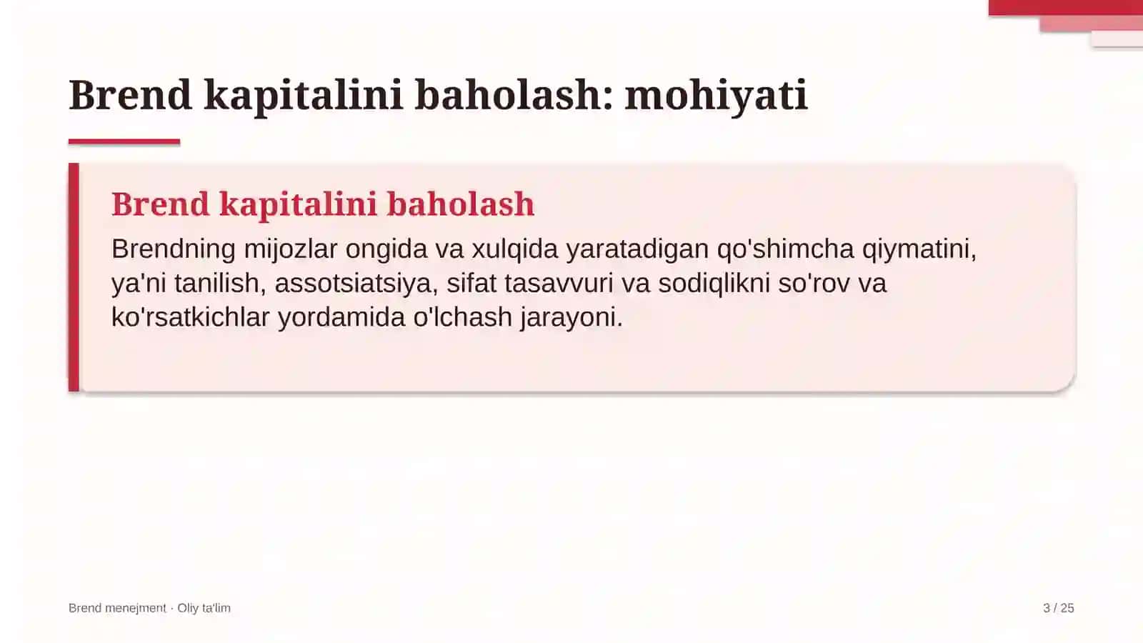 Bojxona terminallarida brend kapitalini baholash 3