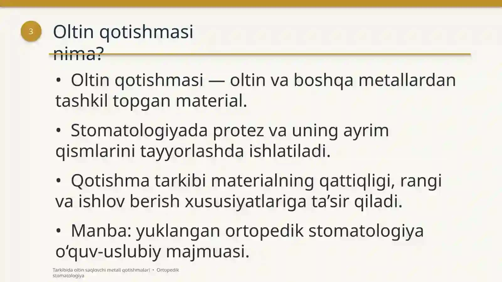 Oltin saqlovchi metall qotishmalari 3