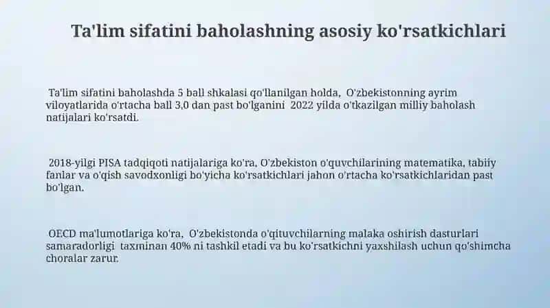 Ta'lim sifatini baholash 3