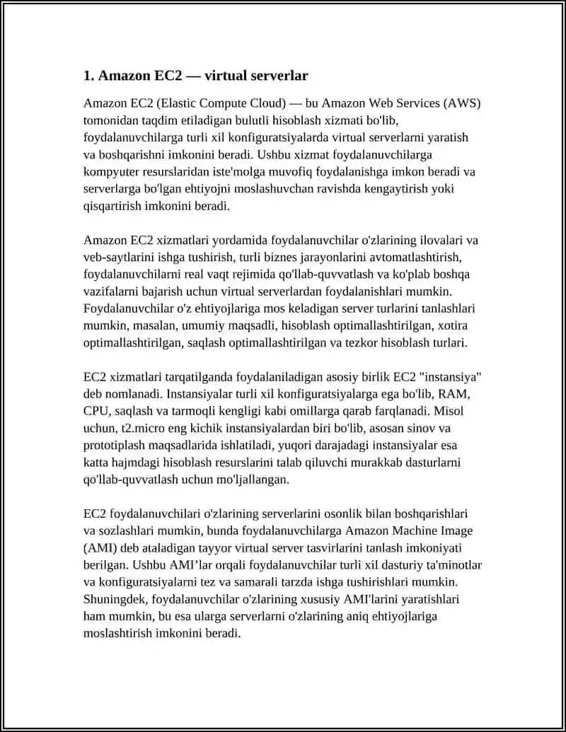 AMAZON CLOUD XIZMATI 3