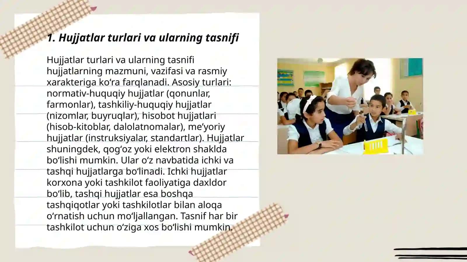 Hujjatlar turlari va ish yuritish asoslari 3