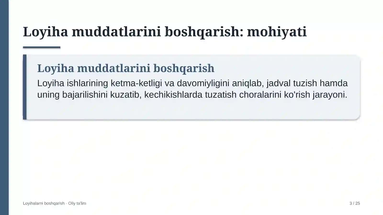 Buyurtmaxonalarda loyiha muddatlarini boshqarish 3