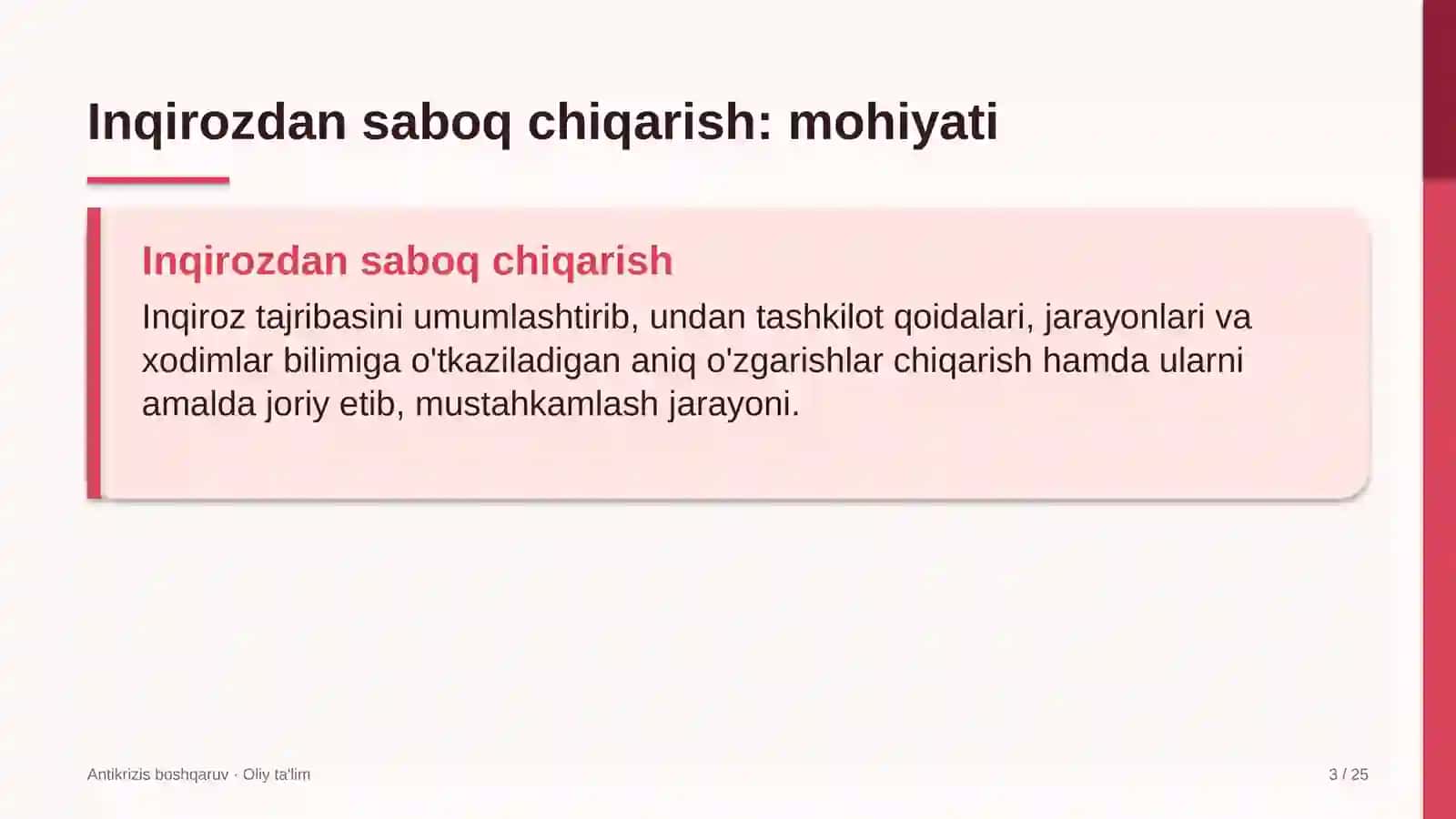 Savdo uylarida inqirozdan saboq chiqarish 3