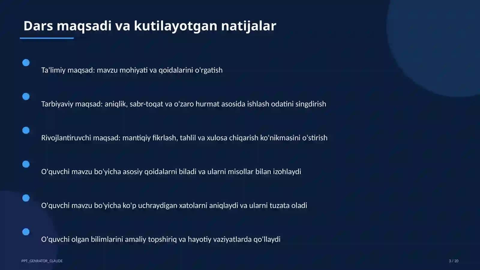 Moddalar massasining saqlanish qonuni (7-sinf) Kimyo (7–11) — takrorlash darsi uchun 3