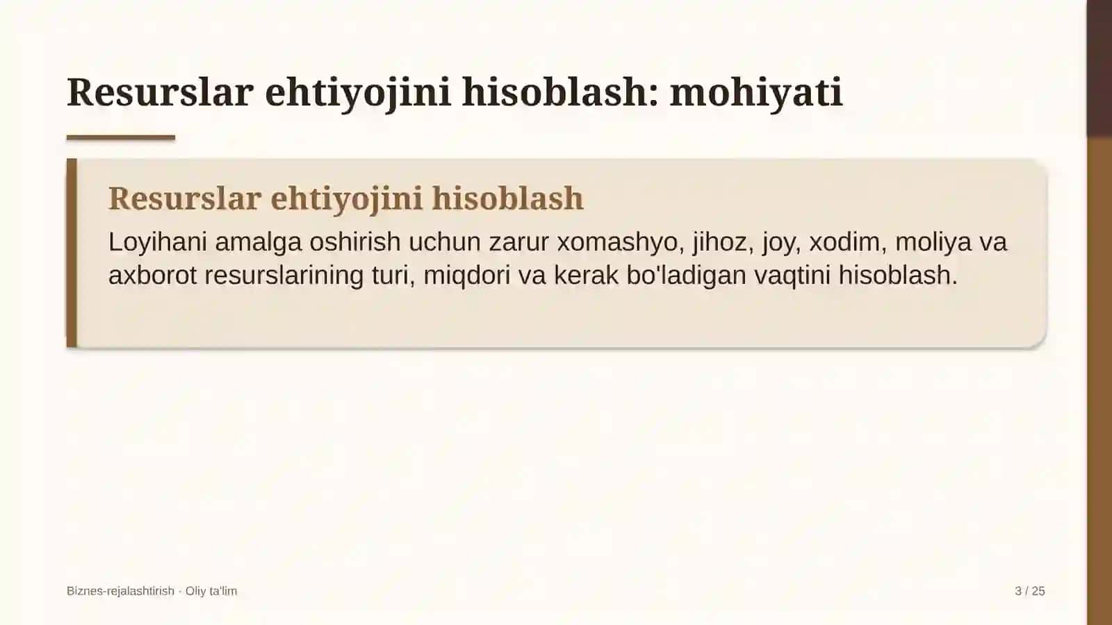 Kitob nashr etishda resurslar ehtiyojini hisoblash 3