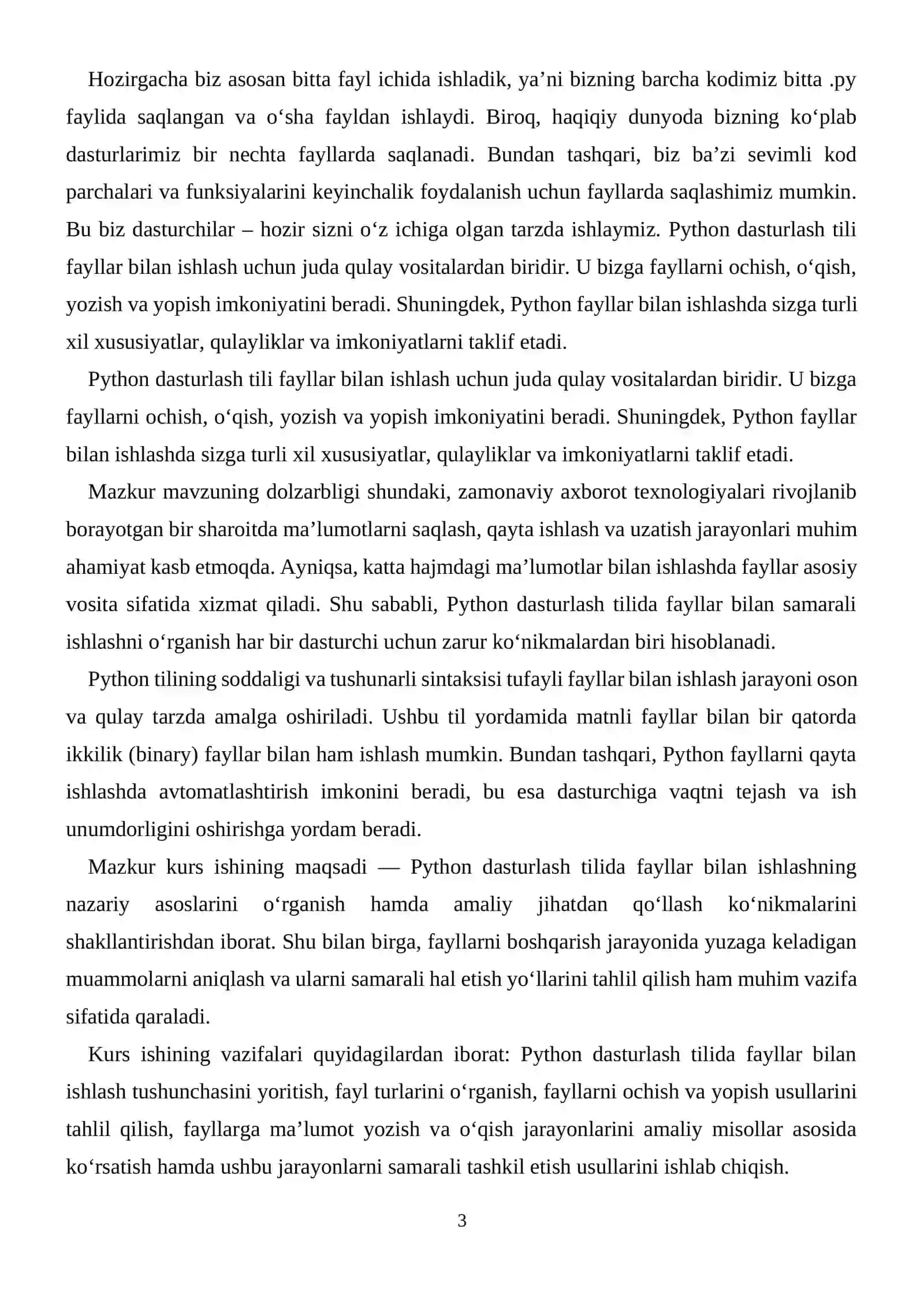 Pythonda fayllar bilan ishlash 3