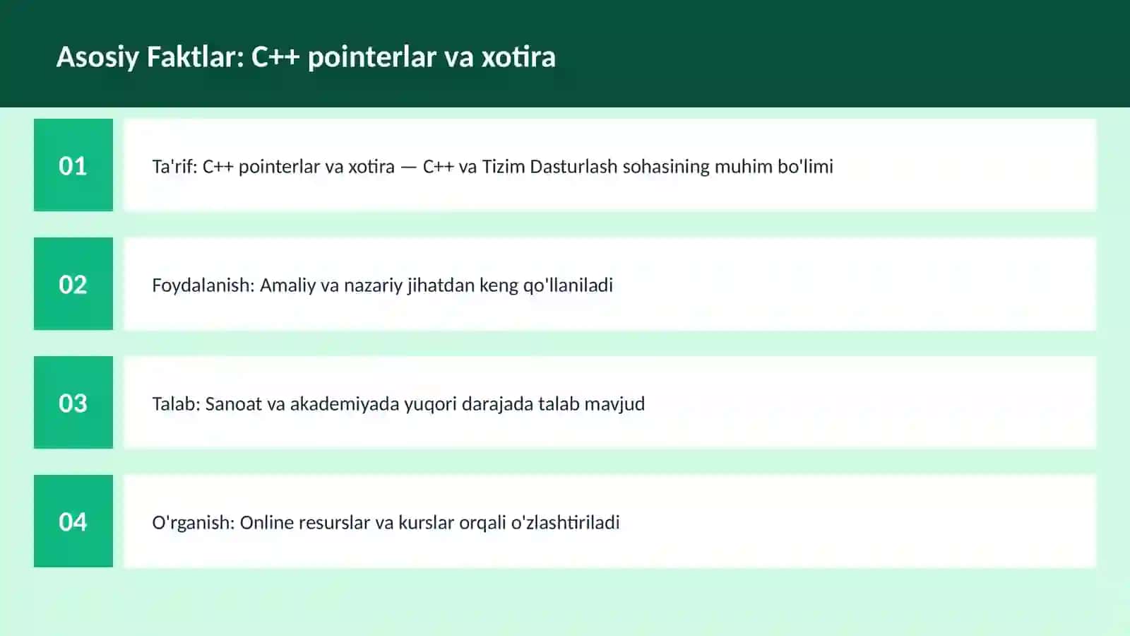 C++ pointerlar va xotira 3