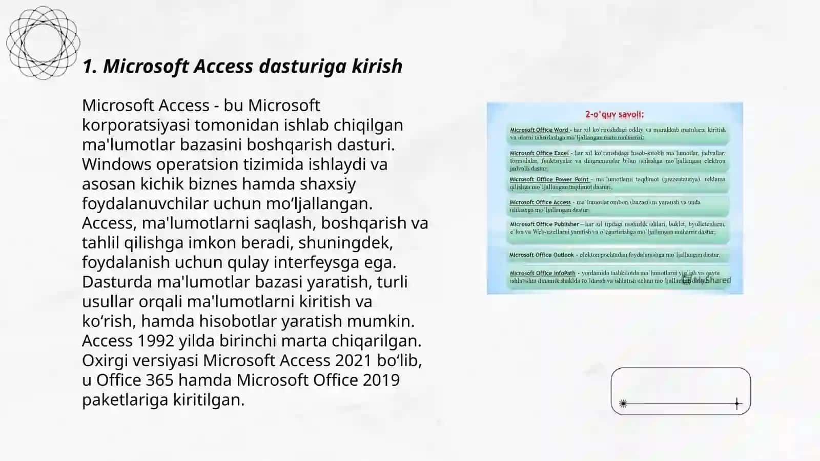 Microsoft Access 3