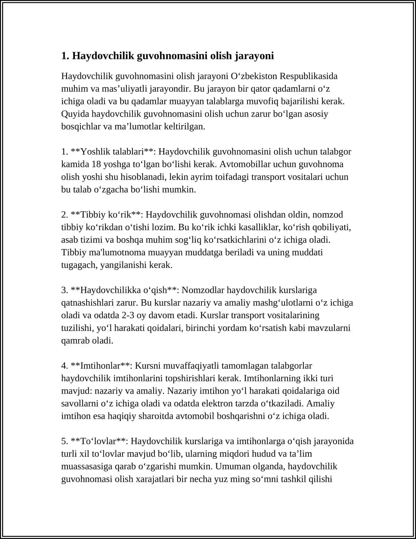 HAYDOVCHILIK GUVOHNOMASI 3