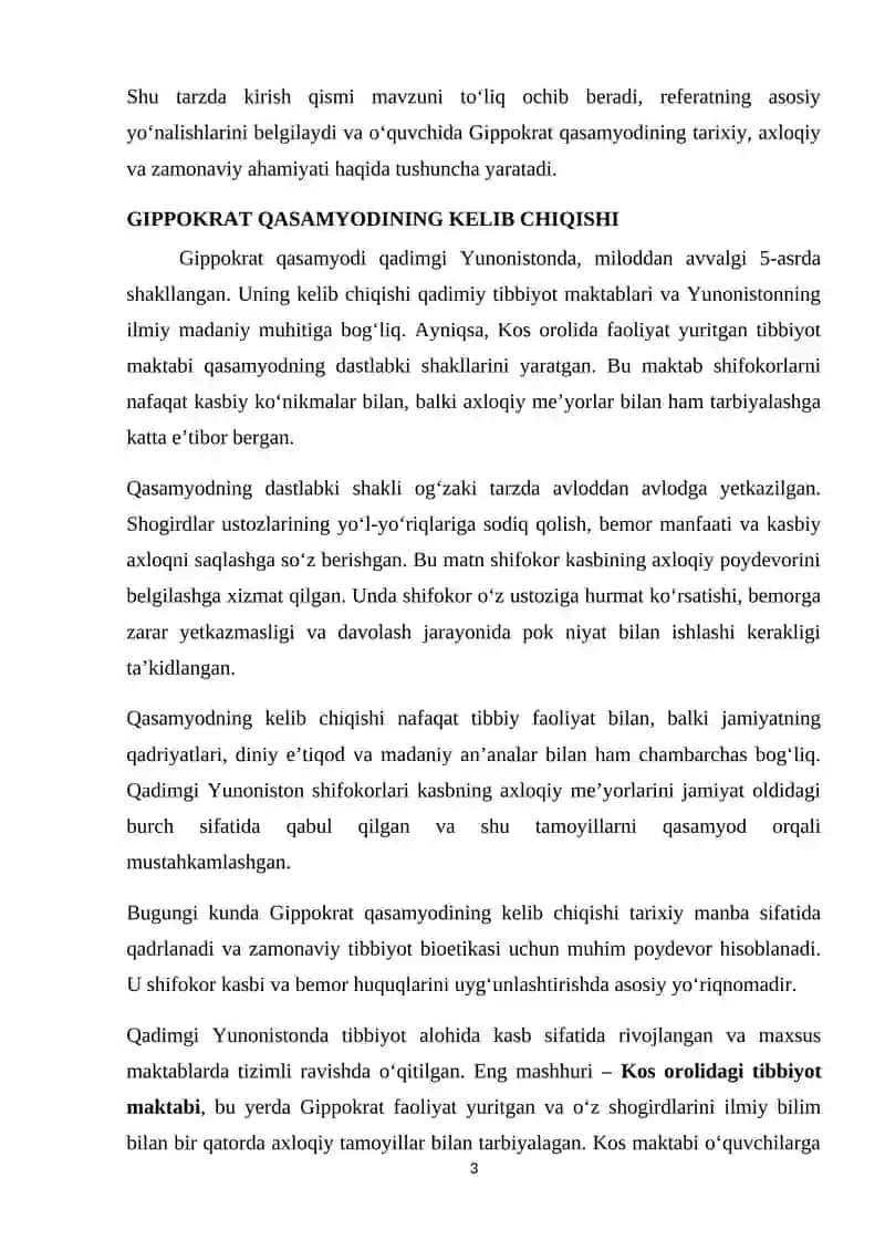 Gippokrat qasamyodi 3