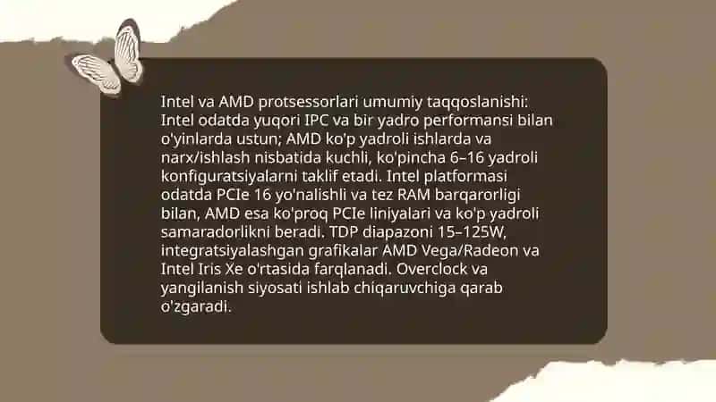 Intel va AMD protsessorlari 3