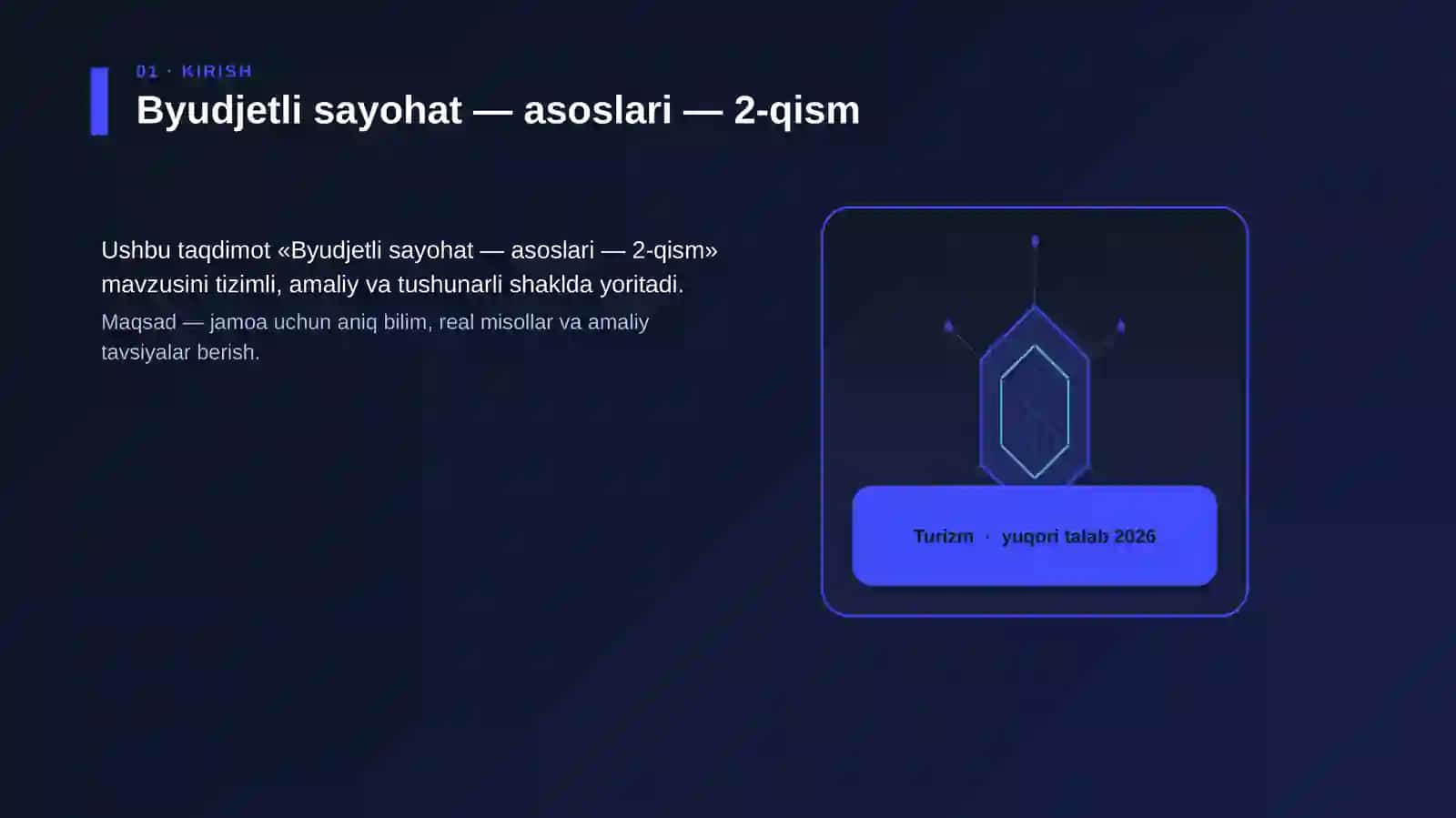 Byudjetli sayohat — asoslari — 2-qism 3