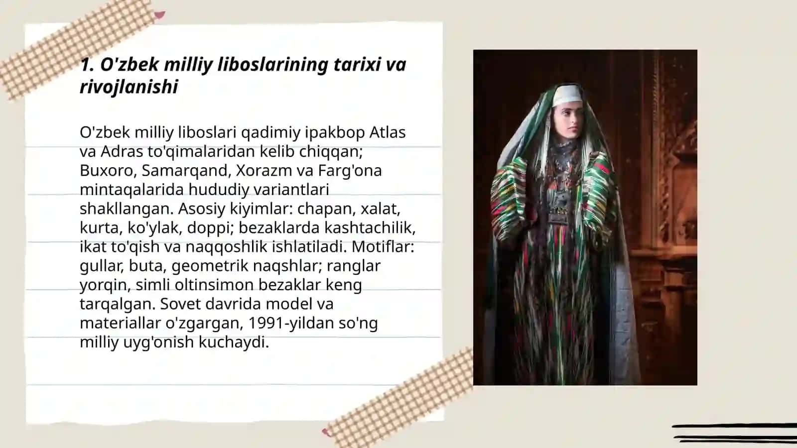 O'zbek milliy liboslar tarixi 3