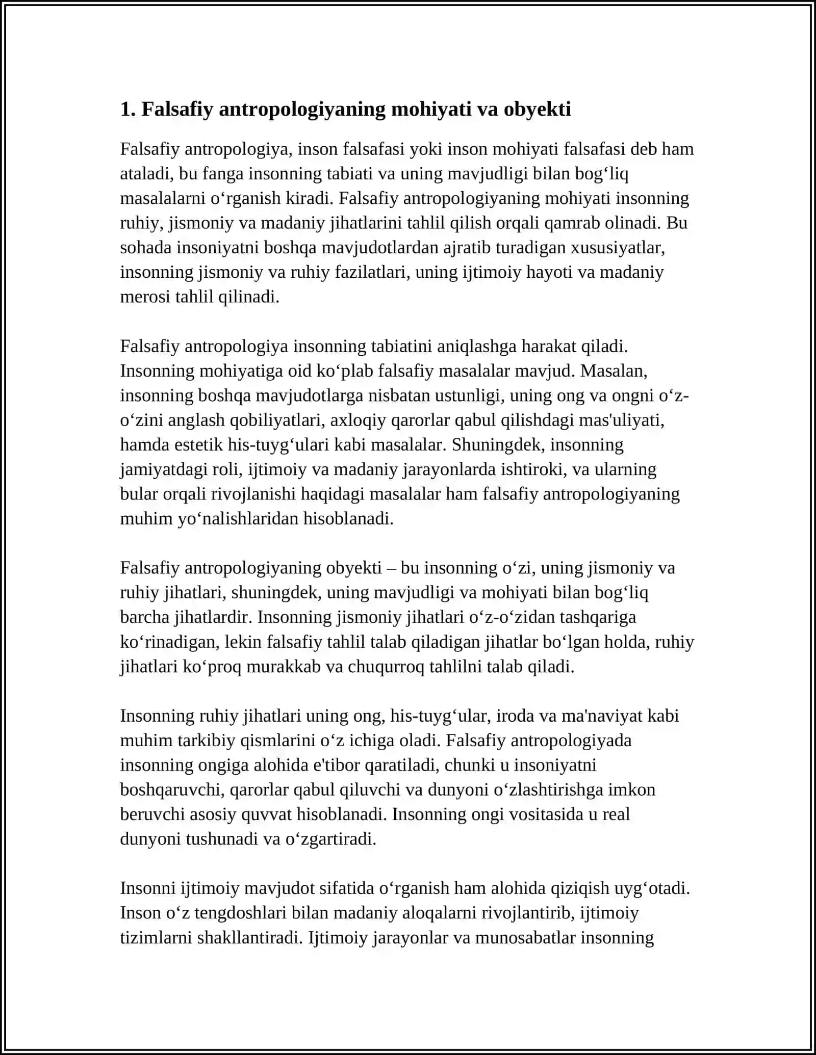 FALSAFIY ANTROPOLOGIYA (INSON FALSAFASI) 3