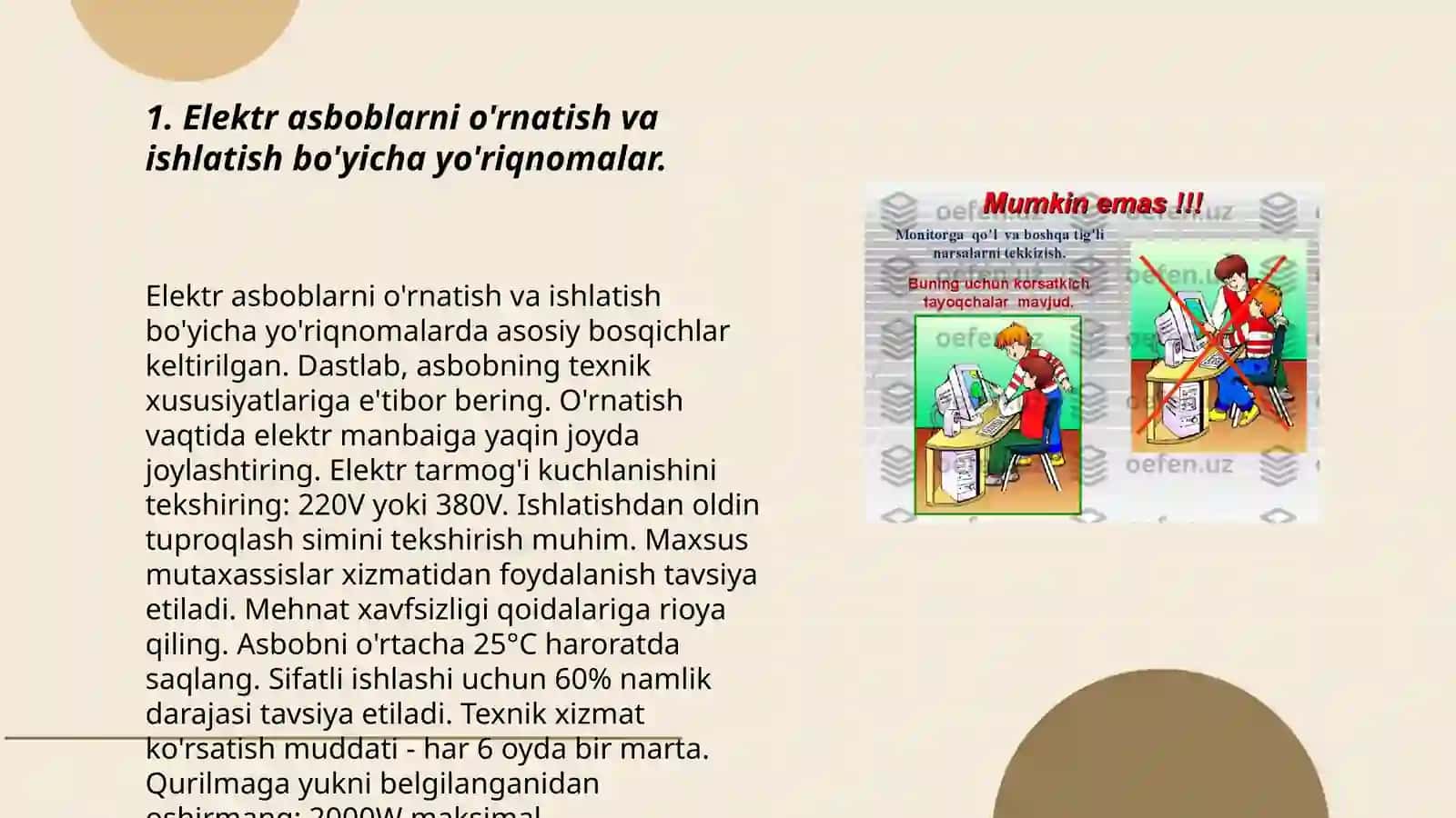 Elektr asboblaridan foydalanishda xavfsizlik qoidalari 3
