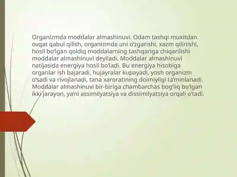 Moddalar va energiya almashinuvi 3