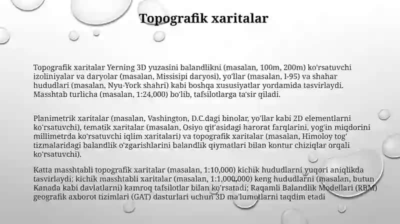 Xarita turlari 3